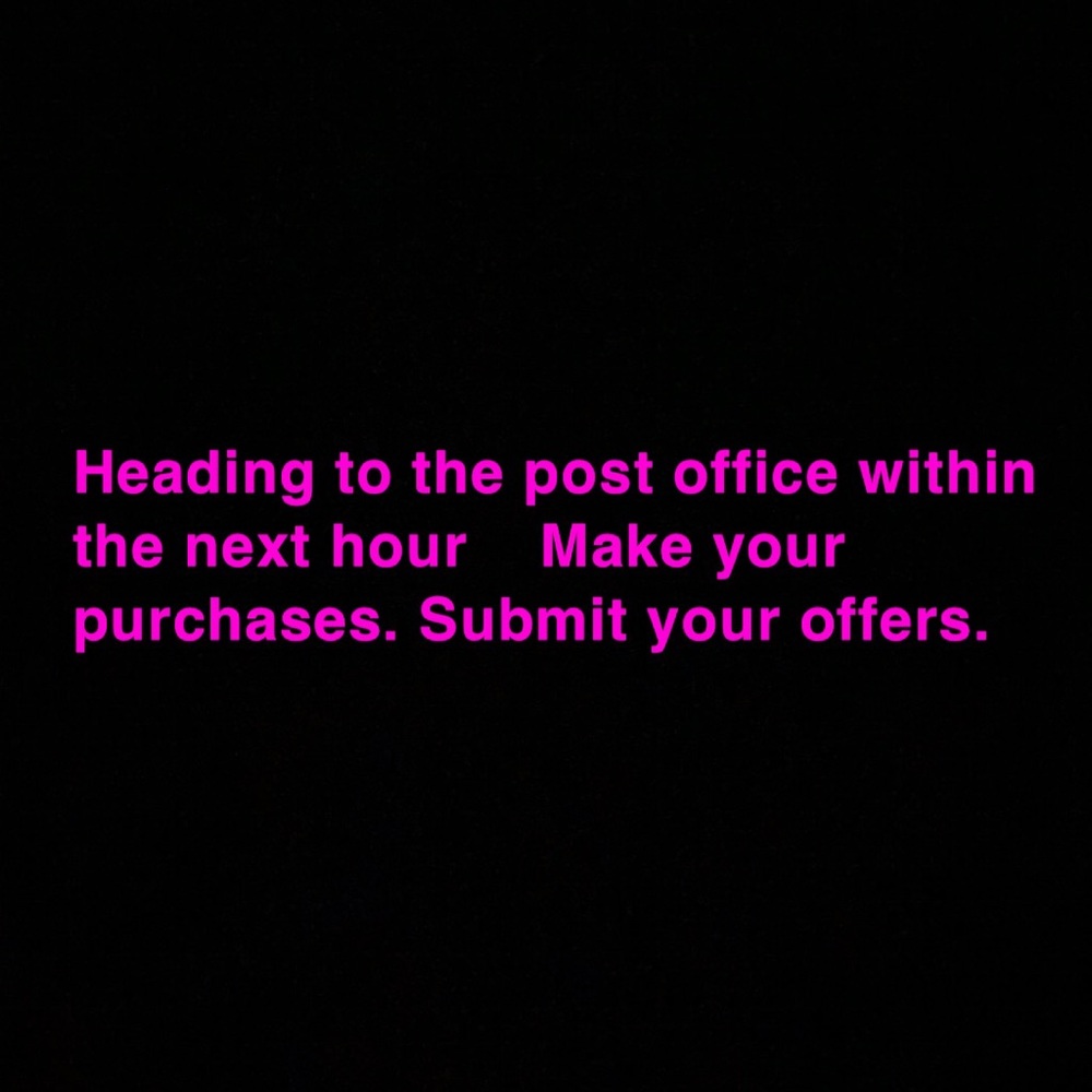 Going to the post office today
